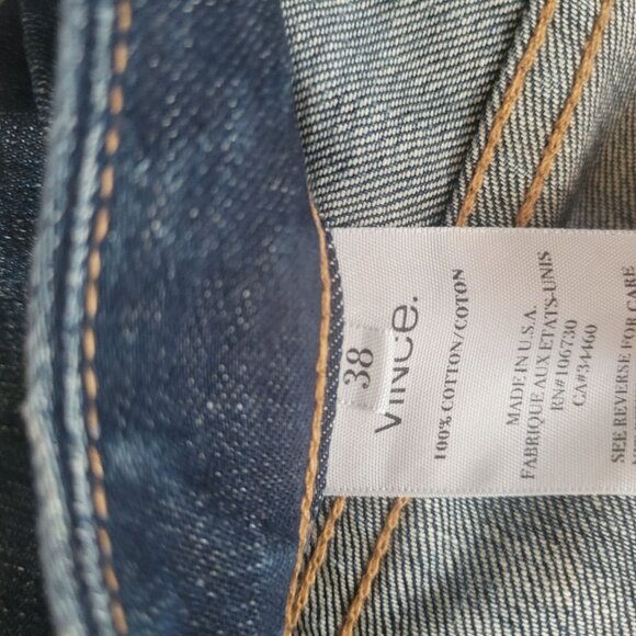 Vince Mens Dark Wash Jeans Size 38 - Picture 4 of 4
